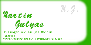 martin gulyas business card