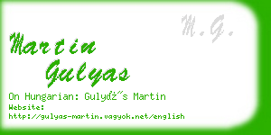 martin gulyas business card